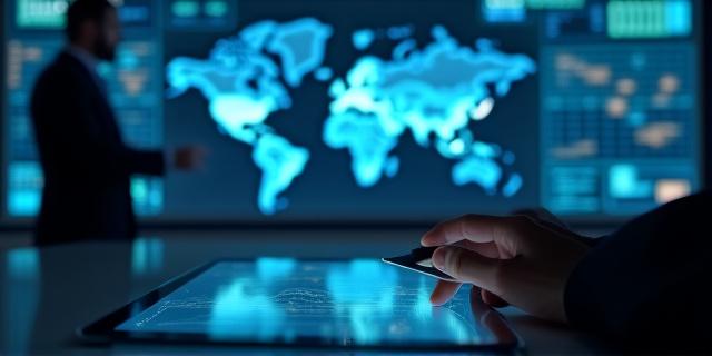 Modern logistics command center in New York