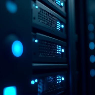 Secure server room representing high-level freight data security and protection