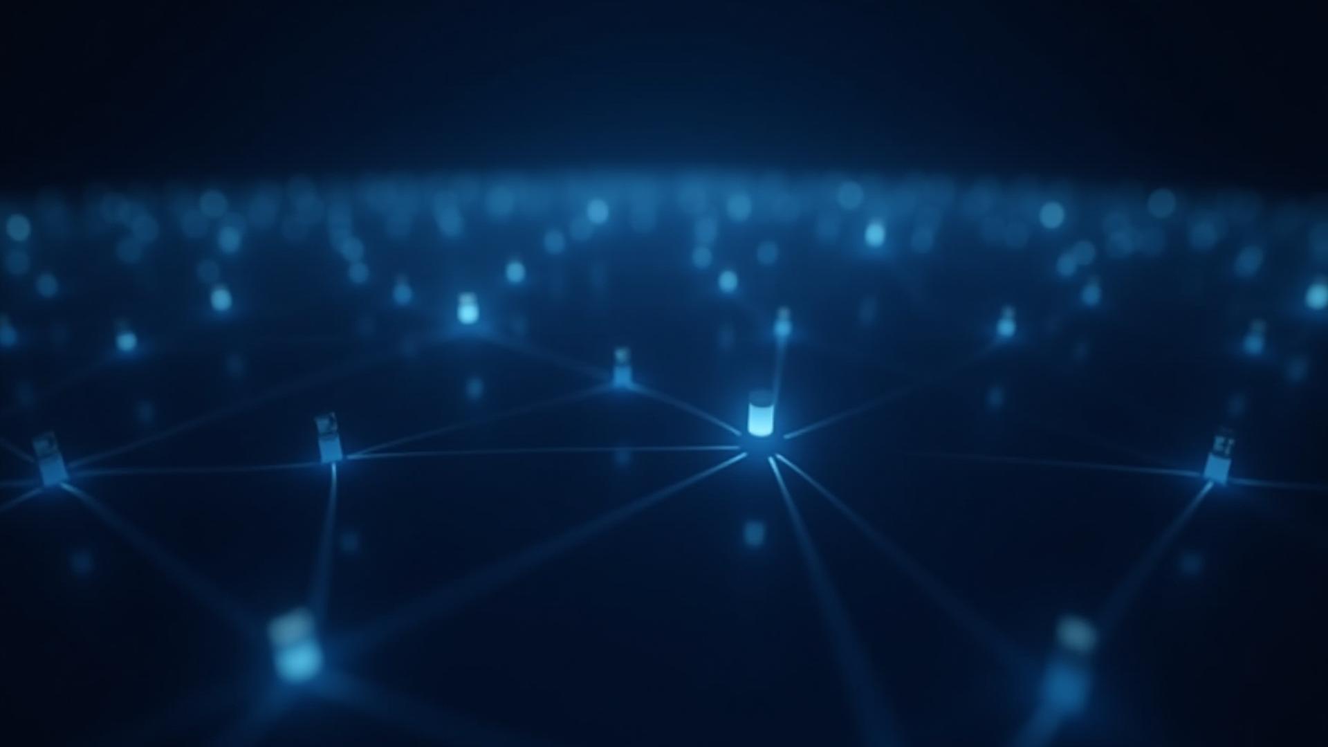 Global logistics network visualization with interconnected nodes