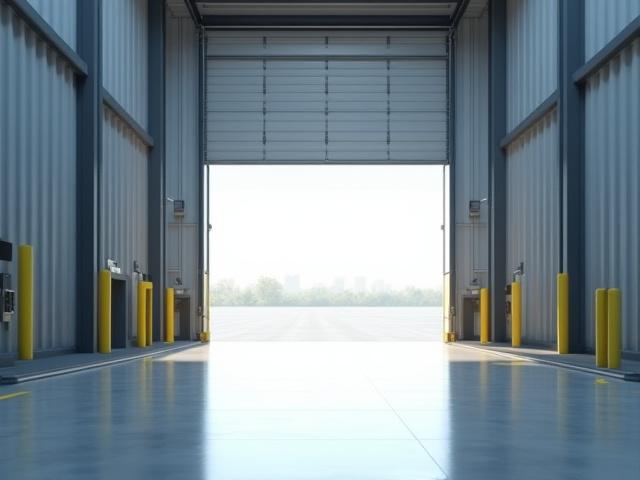 Secure gated loading docks at our New York distribution center